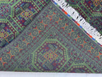 5x7 Green Bukhara Afghan Handwoven Soft Rug, Turkmen Tribal Oriental Wool Area Rug, Boho Home Decor, Living Room Rug, Bedroom Rug 206x150 cm