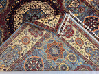 5x7ft Mamluk Blue Modern Rug – Handmade Wool Afghan Area Carpet – Traditional Geometric Oriental Design – Tribal Floor Rug, Living Room Rug