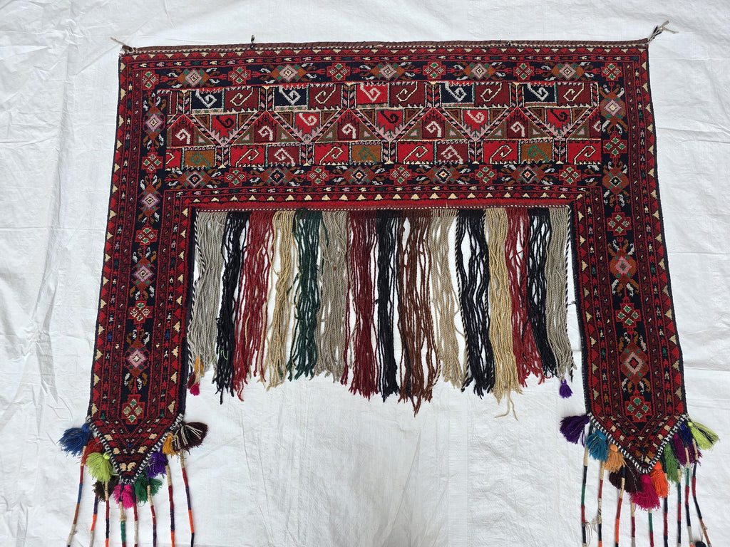 5x6ft, Afghan Wall Hanging Tribal Jallar Rug, Turkmen Wool 100% Handwoven Tapestry, Boho Home Decor, Living Room Decor, Bedroom Decor