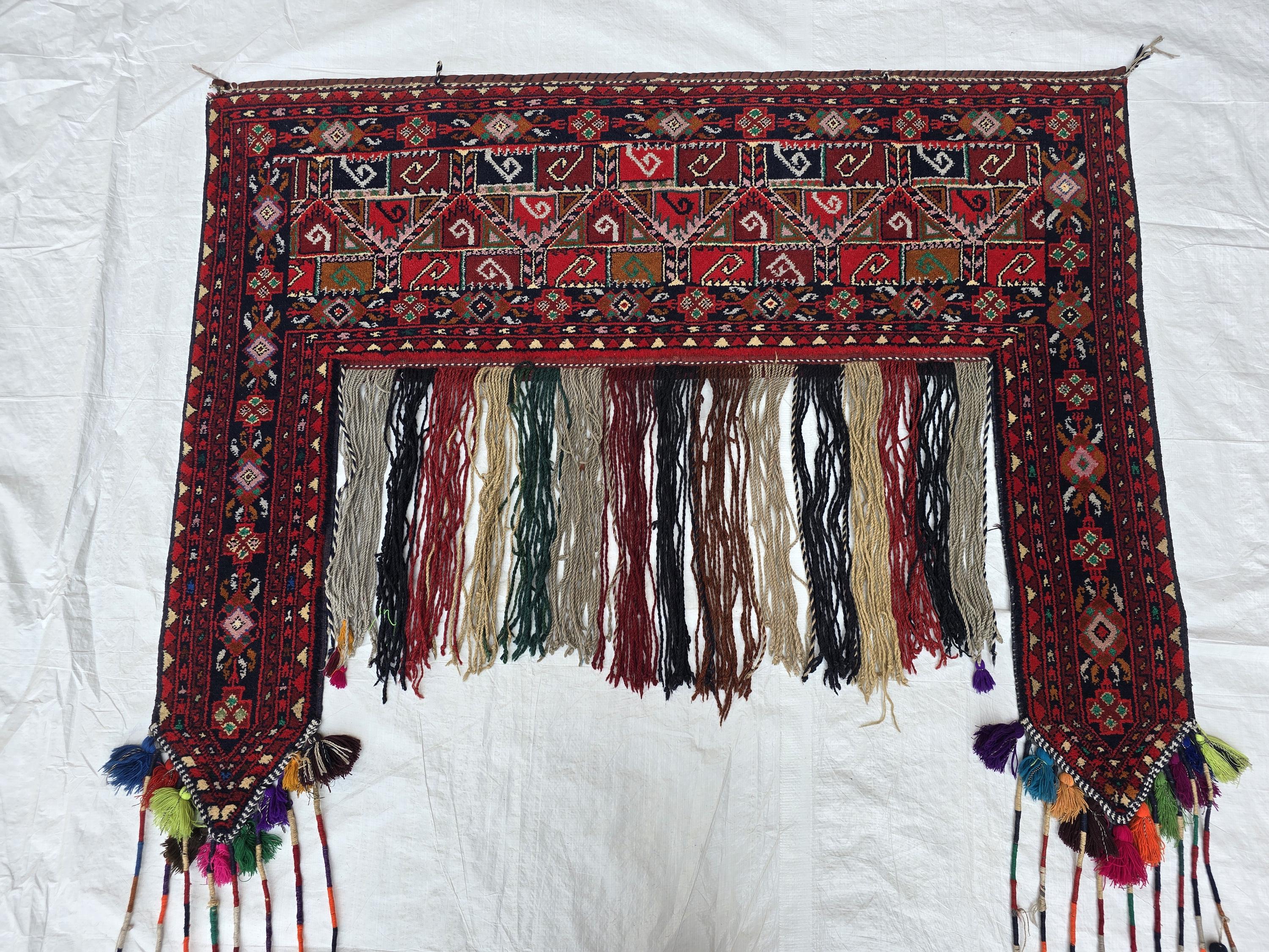 5x6ft, Afghan Wall Hanging Tribal Jallar Rug, Turkmen Wool 100% Handwoven Tapestry, Boho Home Decor, Living Room Decor, Bedroom Decor