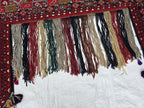 5x6ft, Afghan Wall Hanging Tribal Jallar Rug, Turkmen Wool 100% Handwoven Tapestry, Boho Home Decor, Living Room Decor, Bedroom Decor