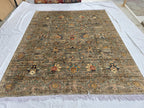 7x9ft, Turkmen Handmade Tribal Rug, Afghan Oriental Wool Floor Rug, Living Room Rug, Bedroom Rug, Boho Home Decor