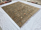 7x9ft, Turkmen Handmade Tribal Rug, Afghan Oriental Wool Floor Rug, Living Room Rug, Bedroom Rug, Boho Home Decor