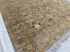 7x9ft, Turkmen Handmade Tribal Rug, Afghan Oriental Wool Floor Rug, Living Room Rug, Bedroom Rug, Boho Home Decor