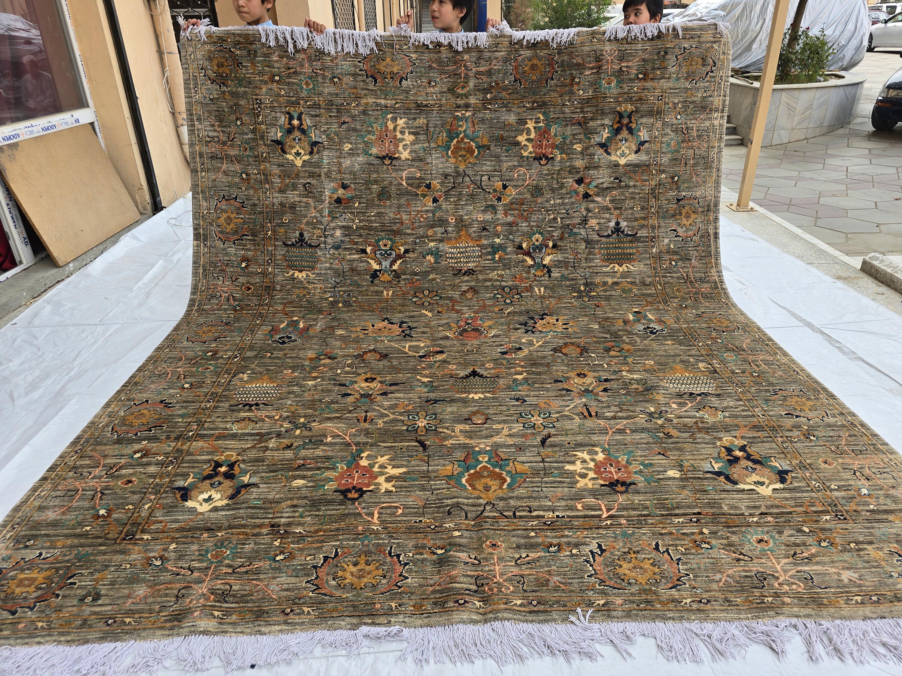 7x9ft, Turkmen Handmade Tribal Rug, Afghan Oriental Wool Floor Rug, Living Room Rug, Bedroom Rug, Boho Home Decor