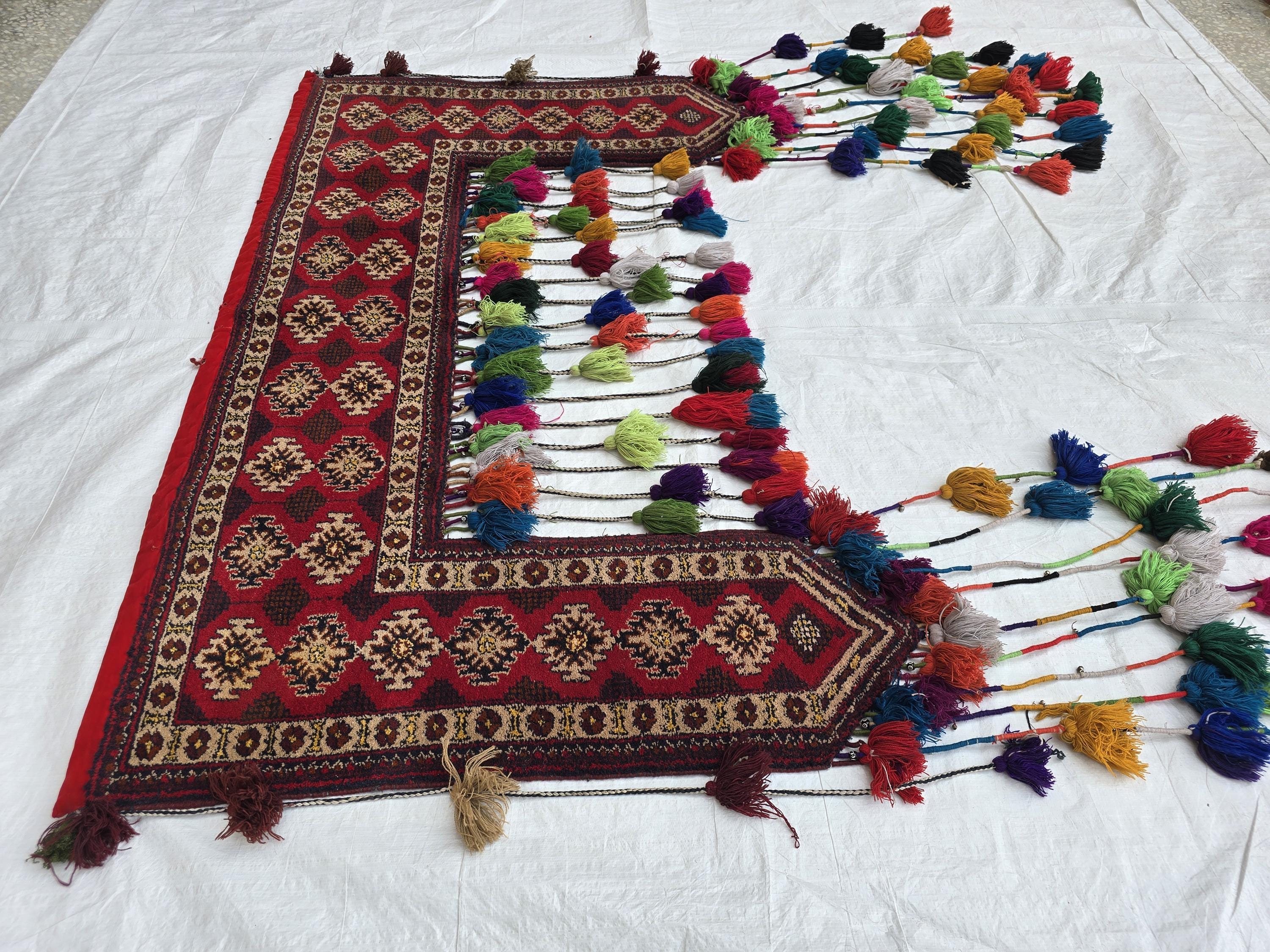 5ft Beautiful Afghan Tribal Wall Hanging Jallarr, Turkmen Wool Home Decor, Living Room Decor, Bedroom Decor, Office Decor