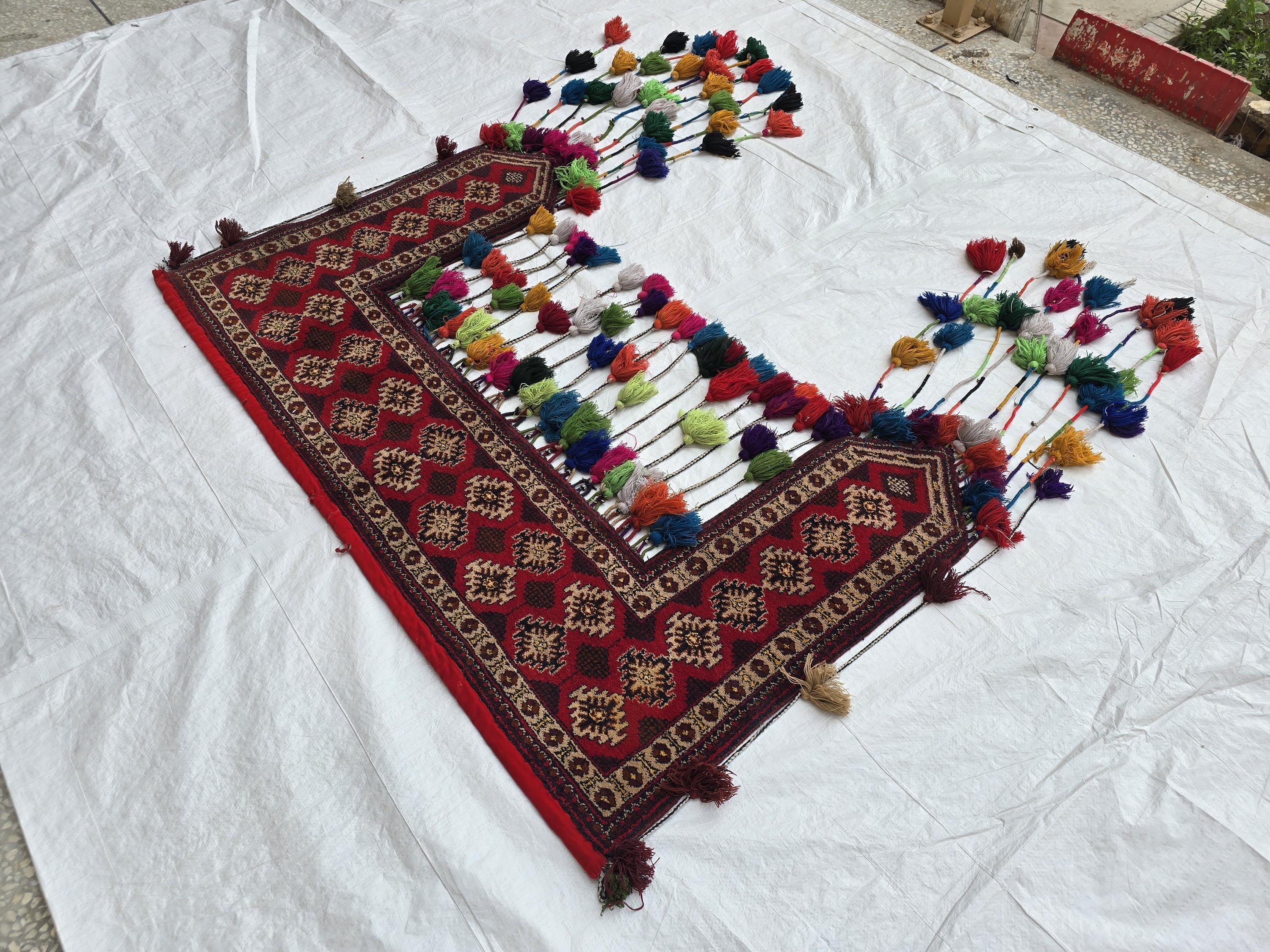 5ft Beautiful Afghan Tribal Wall Hanging Jallarr, Turkmen Wool Home Decor, Living Room Decor, Bedroom Decor, Office Decor