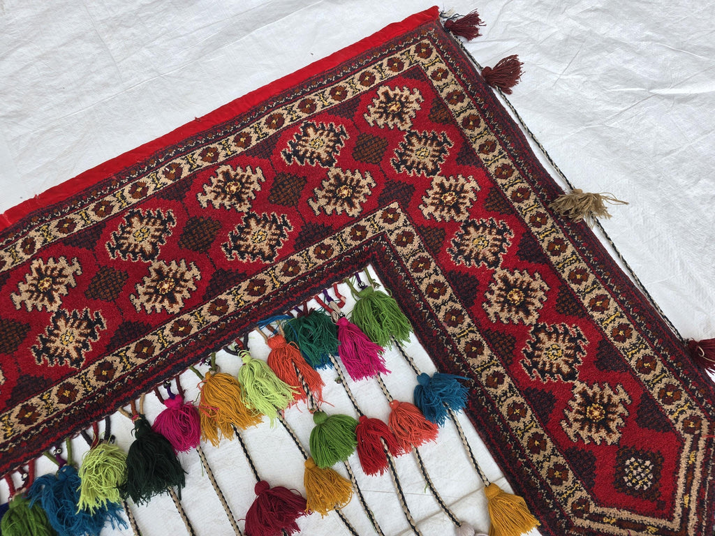 5ft Beautiful Afghan Tribal Wall Hanging Jallarr, Turkmen Wool Home Decor, Living Room Decor, Bedroom Decor, Office Decor
