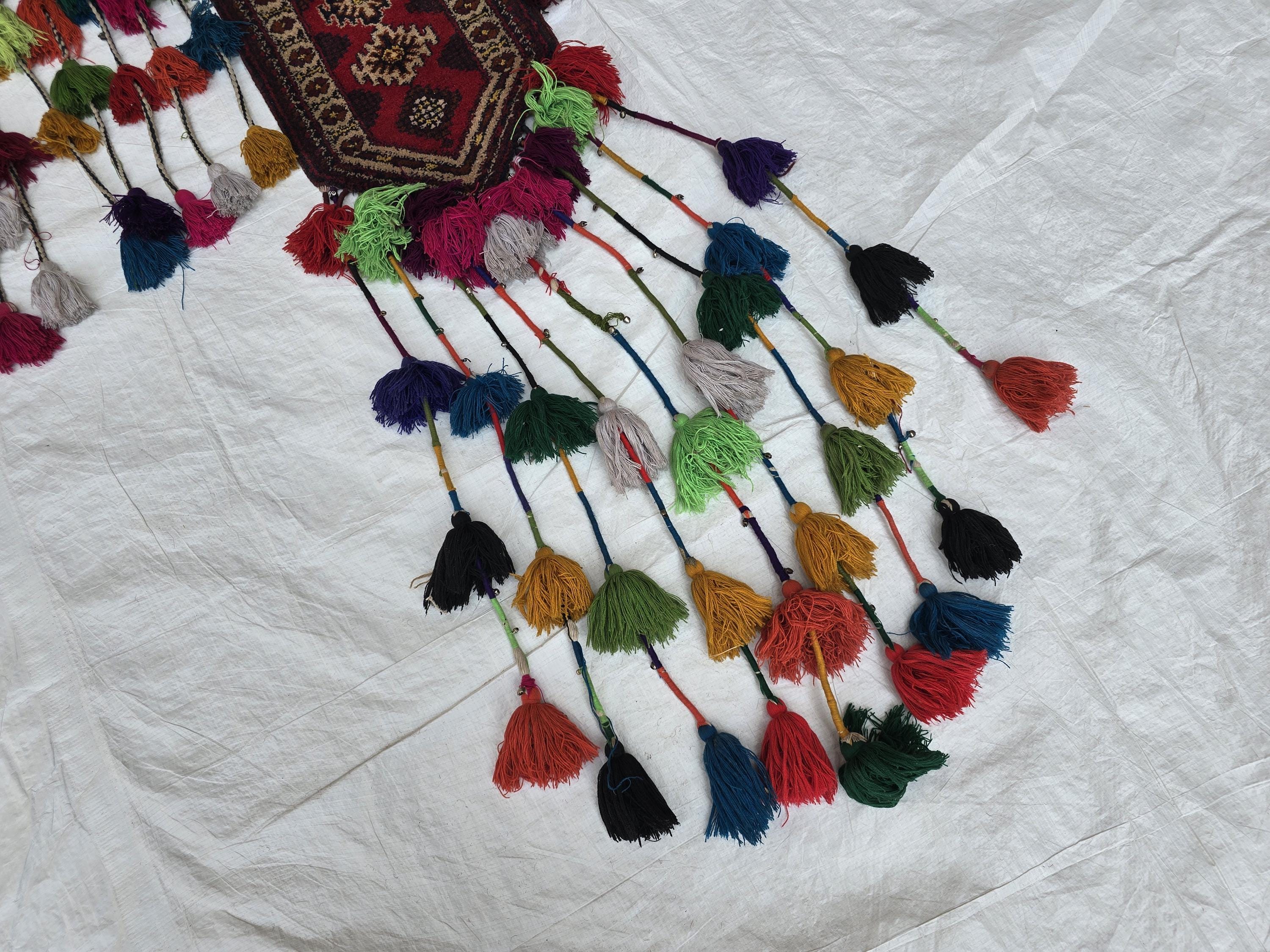 5ft Beautiful Afghan Tribal Wall Hanging Jallarr, Turkmen Wool Home Decor, Living Room Decor, Bedroom Decor, Office Decor
