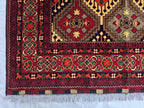 Afghan Handmade Tribal Traditional Carpet, Turkmen Oriental Wool Soft High Pile Rug, Boho Home Decor, Living room Rug, Bedroom Rug