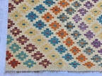 4x5 Handwoven Flatweave Afghan Kilim Rug, Turkmen Wool Area Rug, Geometric Multicolor Rug, Boho Home Decor, Living Room Rug, Bedroom Rug