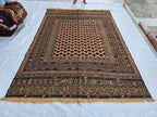 7x10 Beljik Kilim Afghan Handwoven Rug, Turkmen Herati Wool Large Area Rug, Boho Home decor Rug for living room, Bedroom Rug 294x208