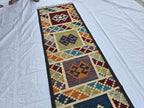 2x6 Handwoven Afghan Tribal Flatweave Kilim Runner, Turkmen Geometric Wool Rug, Hallway Rug, Narrow Rug, Kitchen Decor, Home Decor Rug