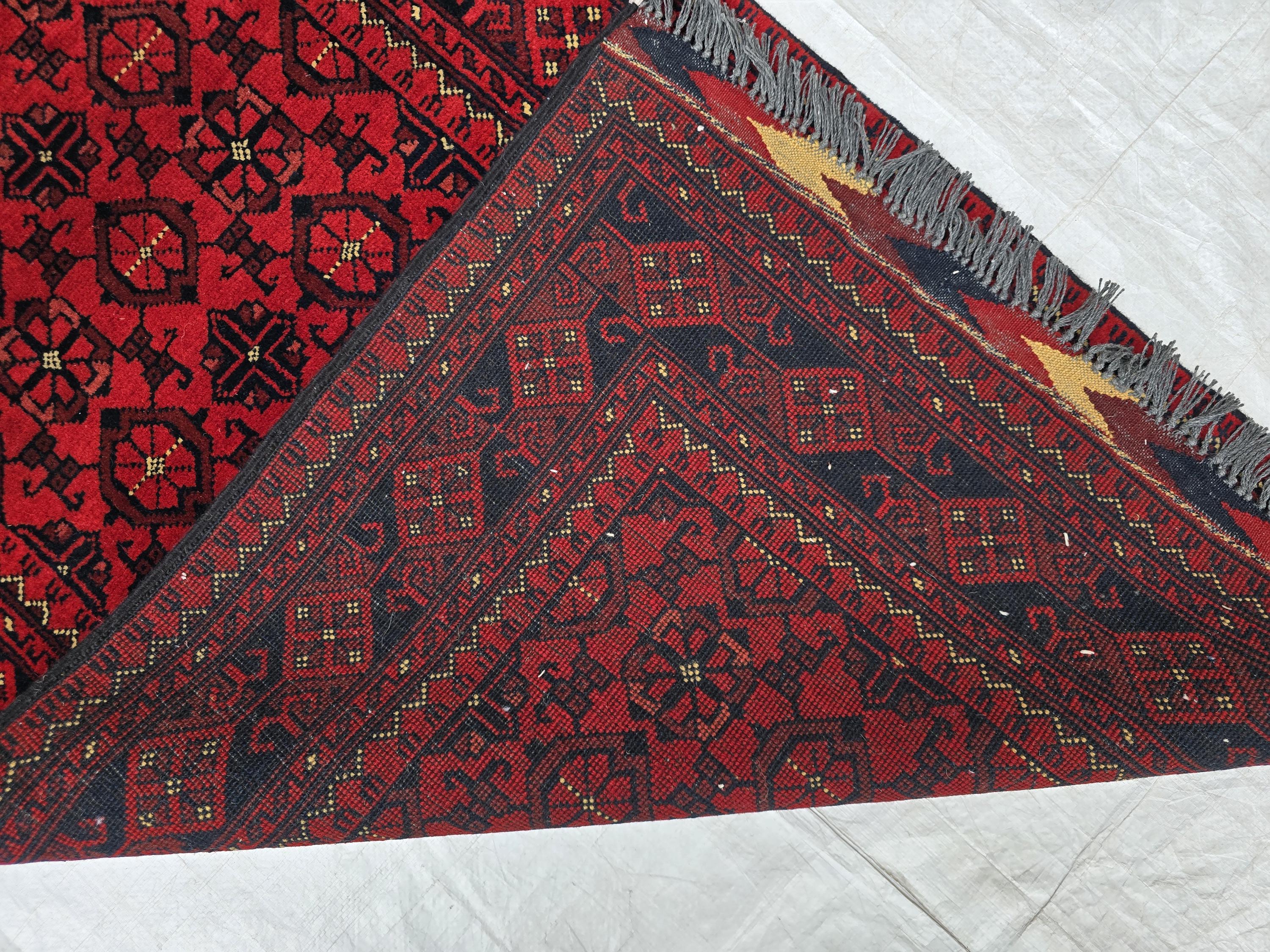 3x10ft, Vintage Handwoven Afghan Tribal Bashiri Hallway Rug, Turkmen Geometric Wool Area Rug, Corridor Rug, Narrow Rug, Boho Home Decor