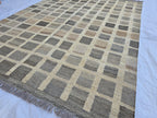 5x7 Antique Afghan Kilim Rug, Turkmen Geometric Wool Area Rug, Boho Home Decor, Flatweave Persian Kilim, Bedroom Rug, Kids Room