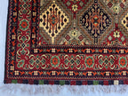 5x7 Soft Afghan Handmade Carpet, Turkmen Oriental Wool Area Rug, Boho Home Decor, Rug for Living Room, Bedroom Rug, Office Rug 150x200 cm
