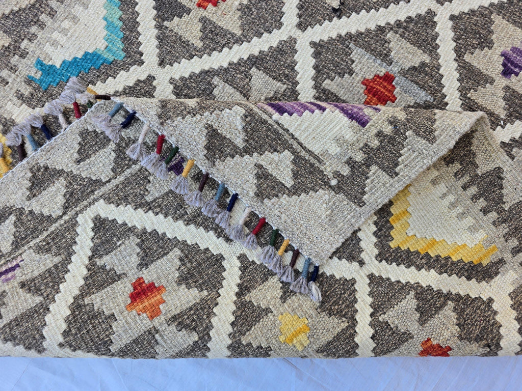 3x6 Handwoven Afghan Kilim Rug, Home Decor Rug, Turkmen Oriental Wool Rug, Hallway Rug, Entrance Rug, Living Room Rug, Kitchen Rug