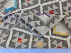 3x6 Handwoven Afghan Kilim Rug, Home Decor Rug, Turkmen Oriental Wool Rug, Hallway Rug, Entrance Rug, Living Room Rug, Kitchen Rug