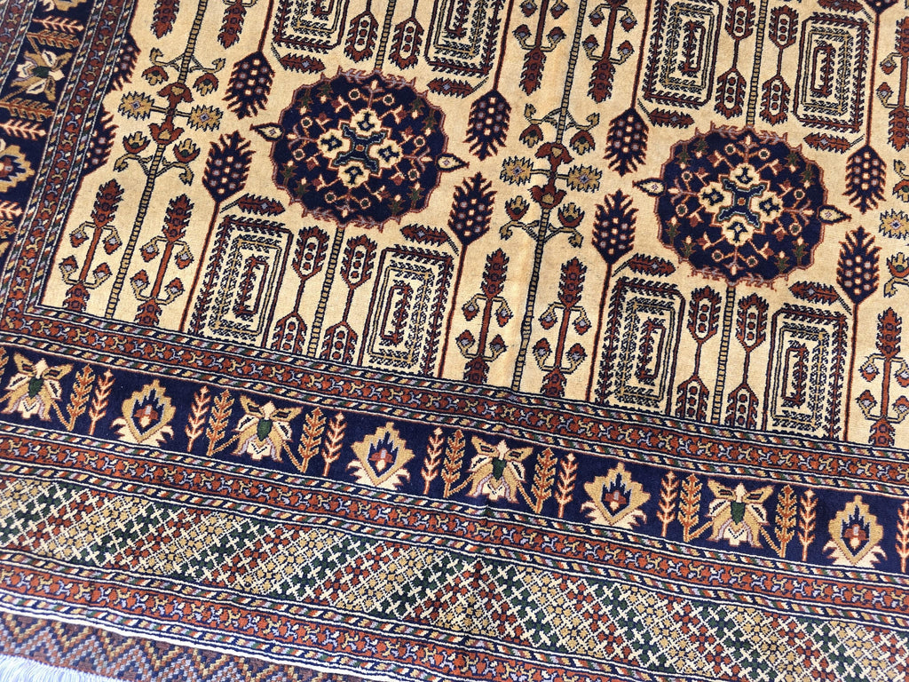 5x7 Stunning Afghan Handwoven Rug, Turkmen Oriental Wool Area Rug, Rug For Living Room, Bedroom Rug, Home Decor Rug
