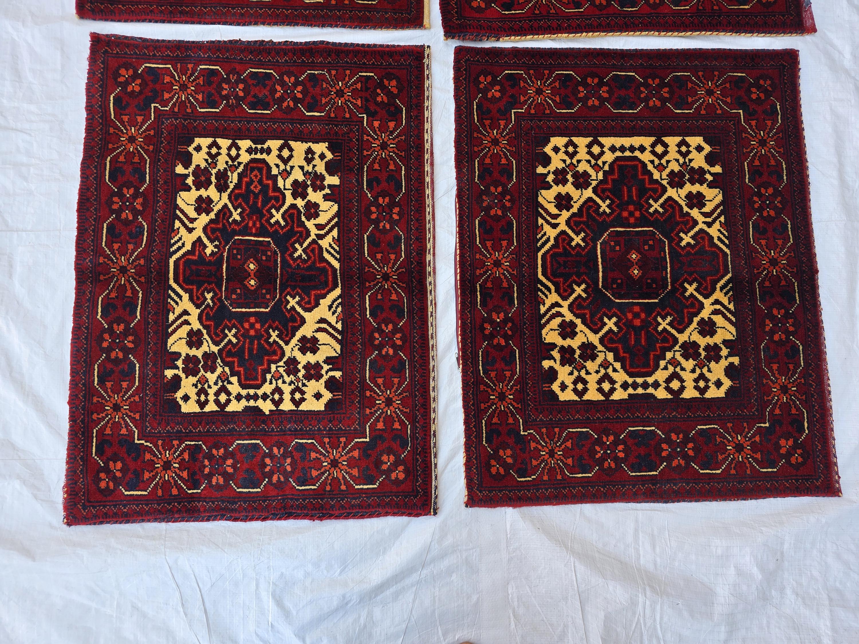 Set of Six Afghan Handwoven Pillow Covers, Afghan Balisht Home Decor, Turkmen Wool Cushion Covers Living Room or Bedroom Tribal Decor