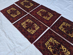 Set of Six Afghan Handwoven Pillow Covers, Afghan Balisht Home Decor, Turkmen Wool Cushion Covers Living Room or Bedroom Tribal Decor