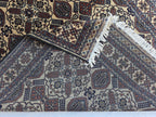 5x7ft Handmade Afghan Carpet, Turkmen Soft Wool Oriental Modern Rug, Boho Home Decor, Rug for Living Room, Bedroom, Office Rug 220x150 cm