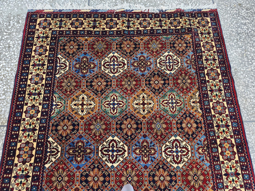 5x7 One of a kind Rug Handwoven Afghan Carpet, Turkmen Soft High Pile Wool Rug, Boho Home Decor, Rug for Bedroom, Living Room Rug