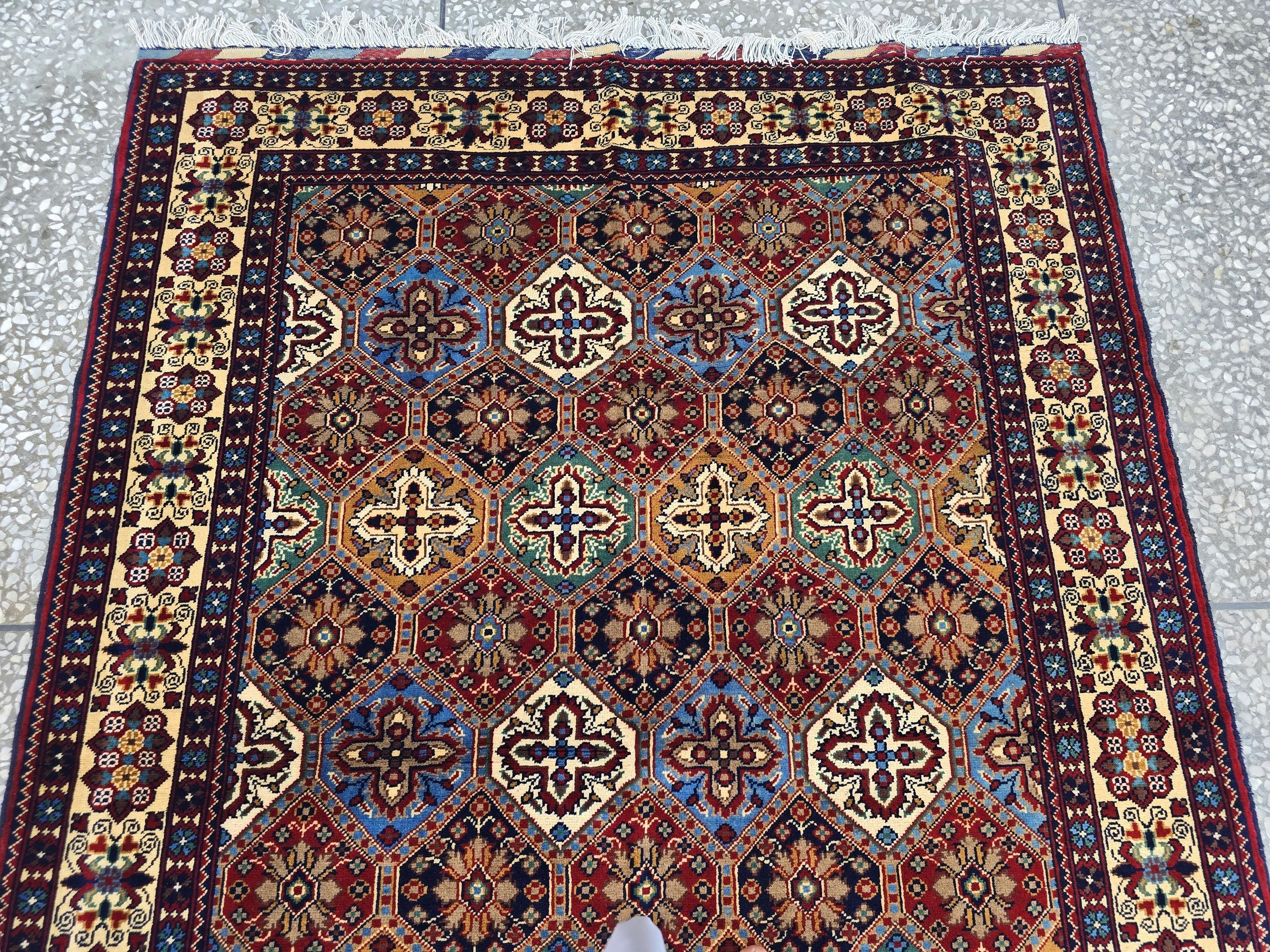 5x7 One of a kind Rug Handwoven Afghan Carpet, Turkmen Soft High Pile Wool Rug, Boho Home Decor, Rug for Bedroom, Living Room Rug