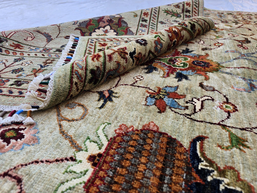 5x8 Luxury Handmade Afghan Tribal Sultani Rug, Turkmen Oriental Wool Carpet, Home Decor, Rug for Living Room, Bedroom Rug, Office Rug