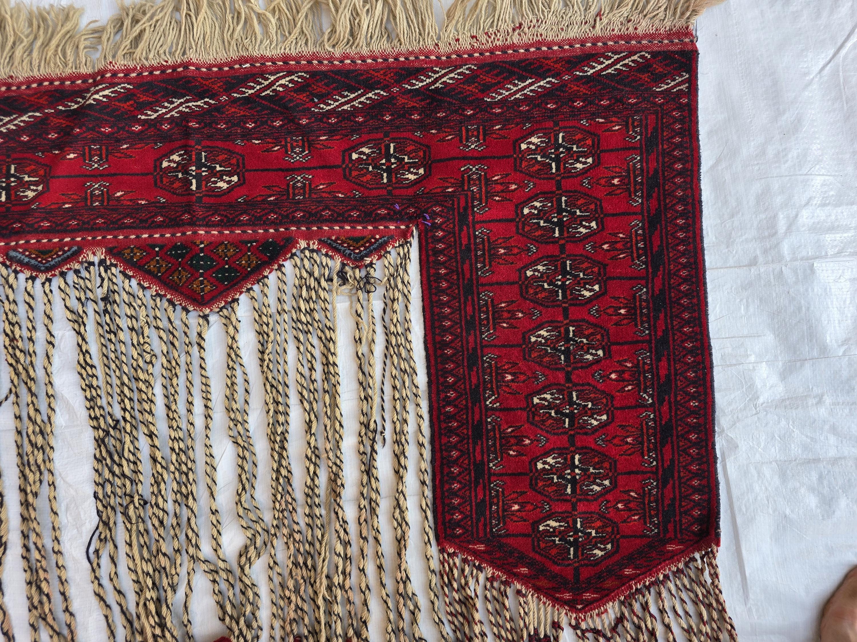 3x4 Wall Hanging Afghan Handmade, Turkmen Wool Handwoven Tapestry, Boho Home Decor – Afghan Textile – Rustic Wall Rug , Wall Decor