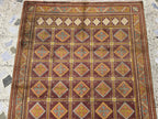 Vintage Afghan Wool Rug: 5.9 x 4.1 ft, Geometric Tribal Design