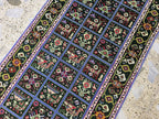 Handmade Afghan Wool Runner Rug: Colorful Geometric Tribal Design, 2x5