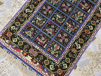 Handmade Afghan Wool Runner Rug: Colorful Geometric Tribal Design, 2x5