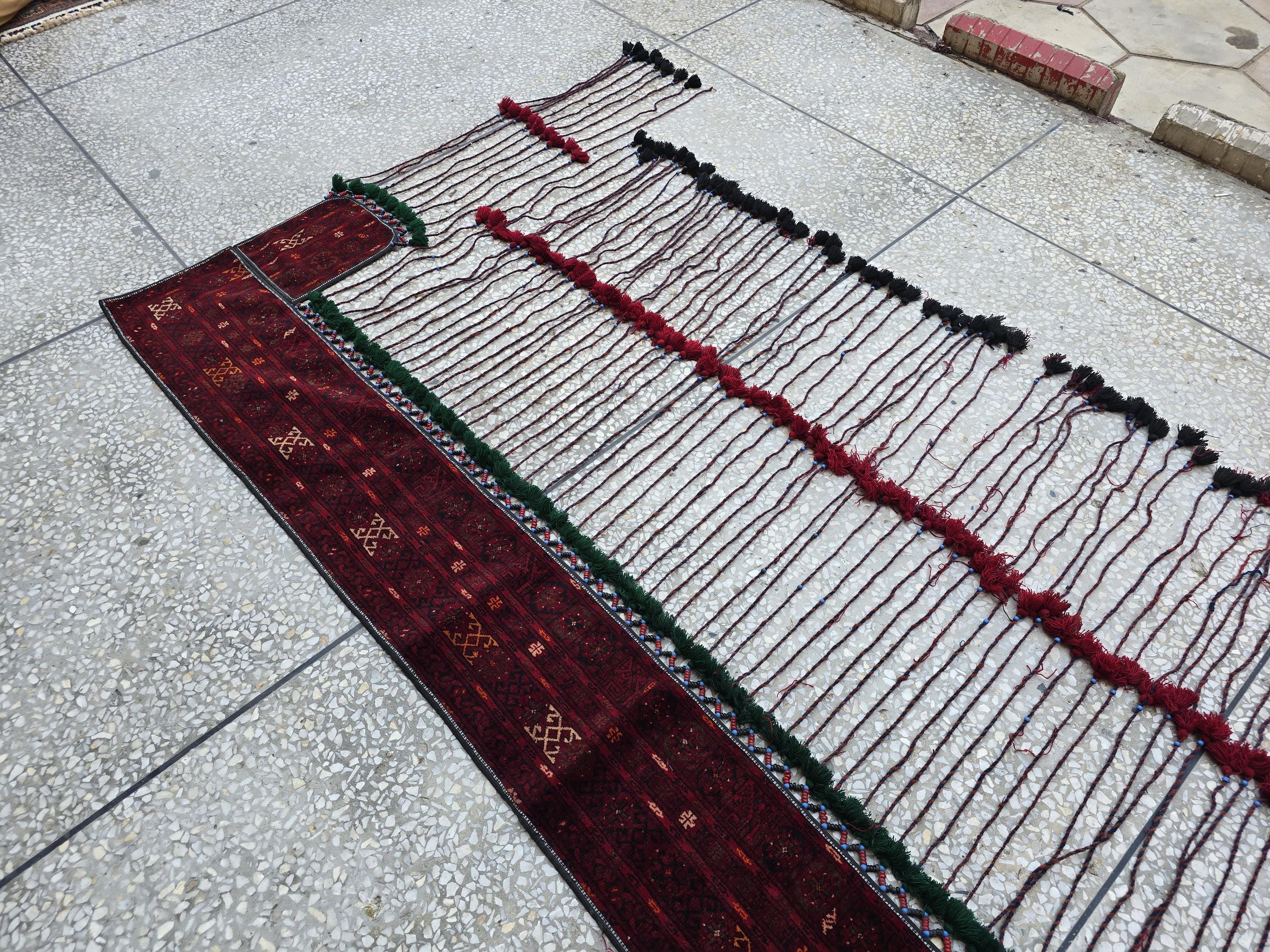 9.6x5.2 Afghan Handwoven Long Tapestry, Geometric Wool Wall Decor Rug, Boho Home Decor, Living Room, Decor, Kitchen Decor, Farmhouse Decor