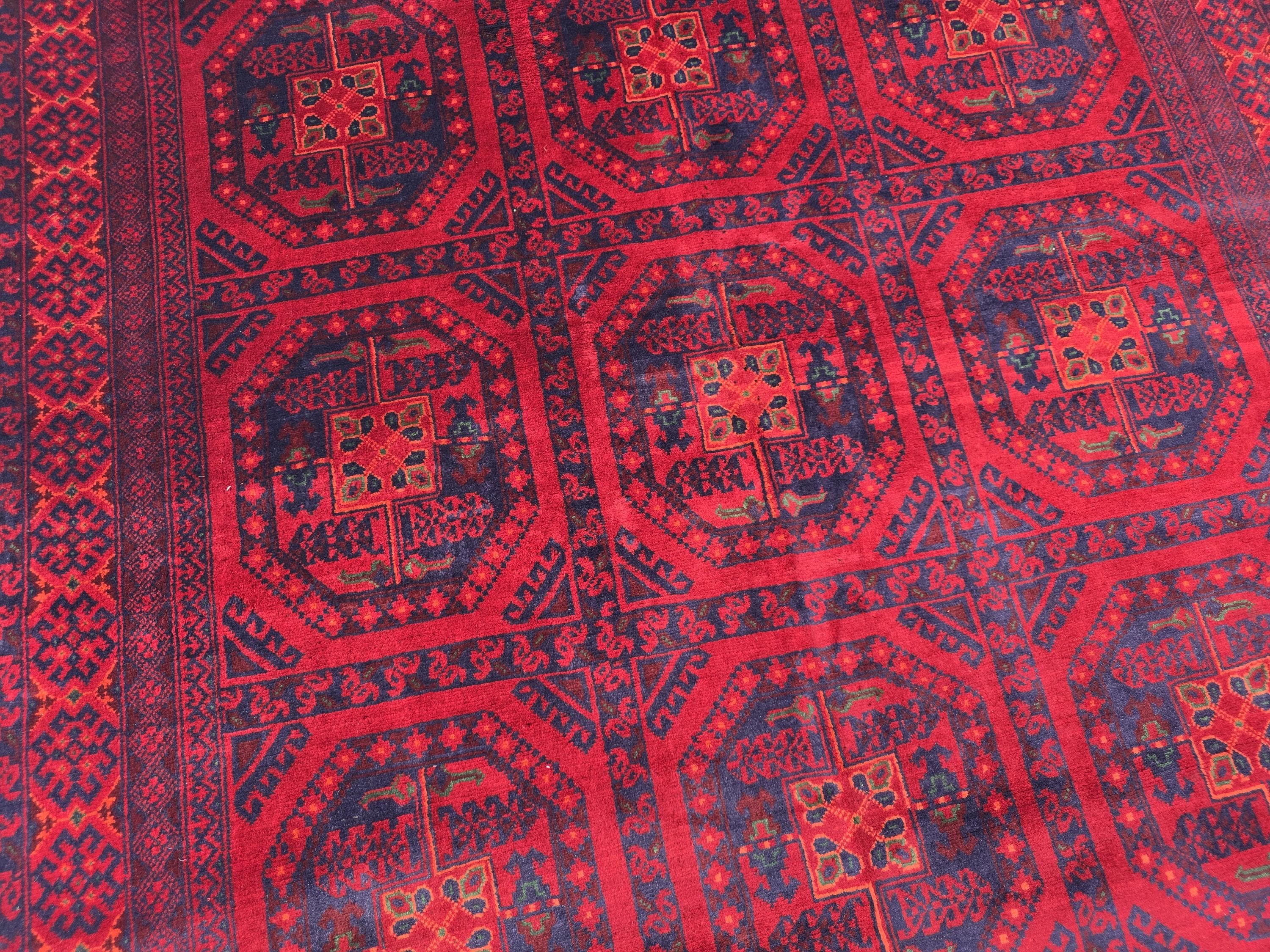 5x7 Rich Red Afghan Tribal Handwoven Soft Rug, Turkmen Oriental Wool Floor Rug, Boho Home Decor, Rug for Bedroom, Living Room Rug, Office