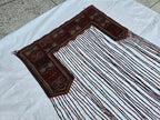 Wall Decor 4x7 Handwoven Afghan Tapestry Wool Turkmen Traditional Jalar, Tribal Bohemian Wall Hanging