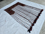 Wall Decor 4x7 Handwoven Afghan Tapestry Wool Turkmen Traditional Jalar, Tribal Bohemian Wall Hanging