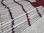 Large Afghan Handwoven Rug Wall Hanging – 9.7x7.8ft Vintage Tribal Tapestry with Tassels, Bohemian Woven Afghan Carpet