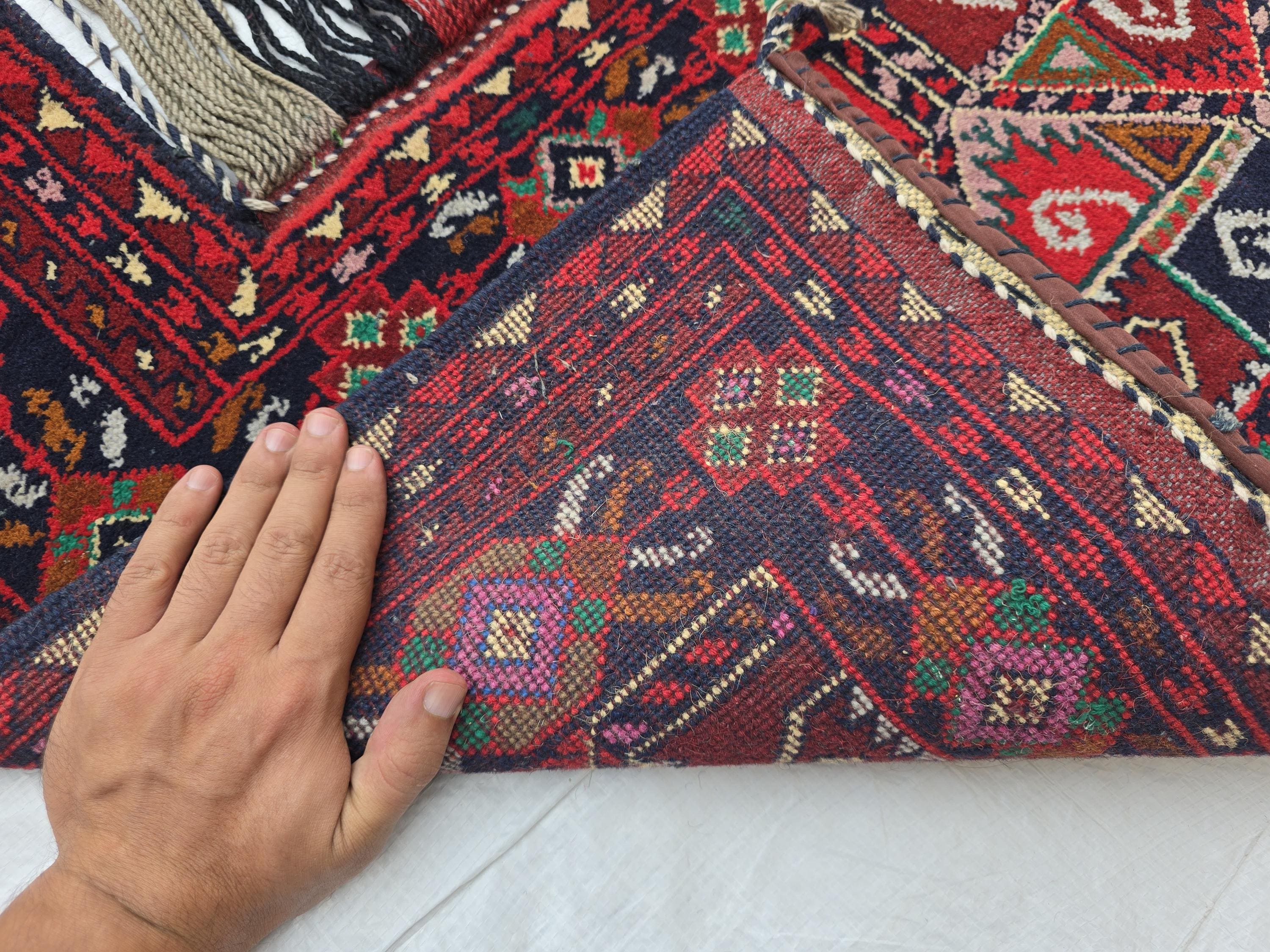 5x6ft, Afghan Wall Hanging Tribal Jallar Rug, Turkmen Wool 100% Handwoven Tapestry, Boho Home Decor, Living Room Decor, Bedroom Decor