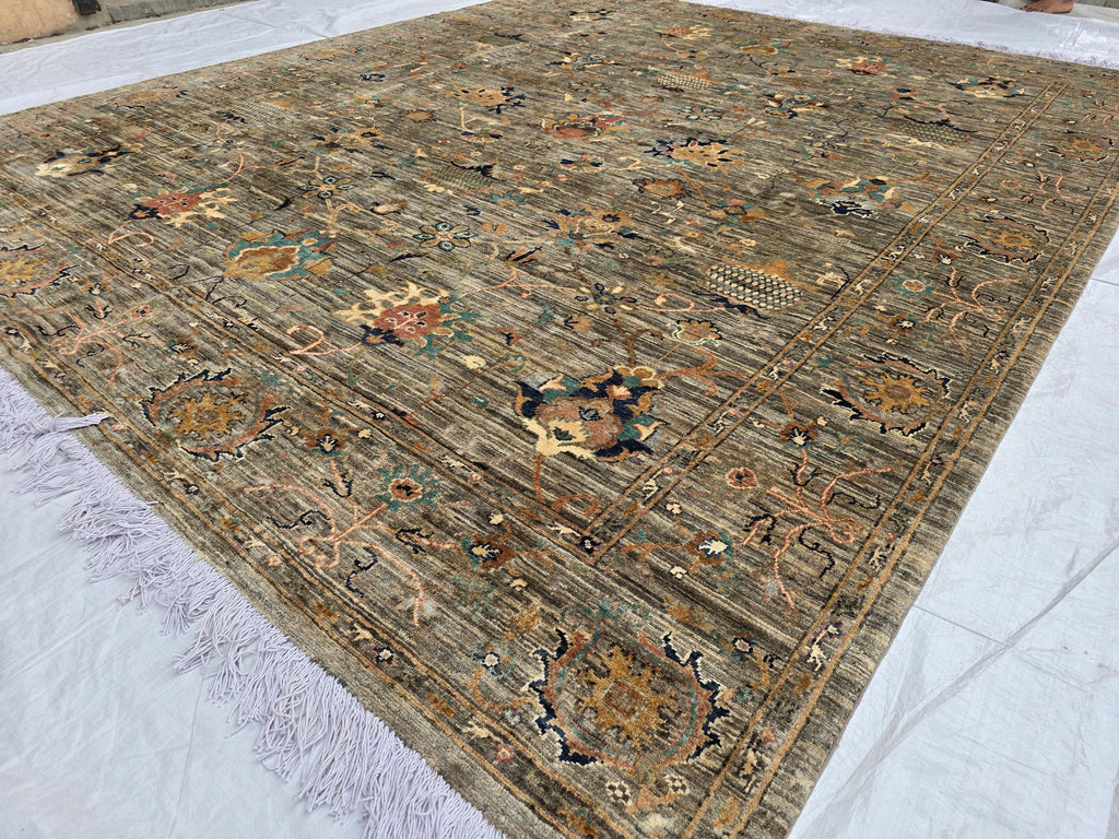 7x9ft, Turkmen Handmade Tribal Rug, Afghan Oriental Wool Floor Rug, Living Room Rug, Bedroom Rug, Boho Home Decor
