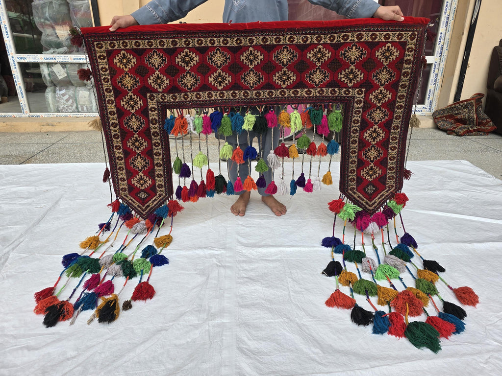 5ft Beautiful Afghan Tribal Wall Hanging Jallarr, Turkmen Wool Home Decor, Living Room Decor, Bedroom Decor, Office Decor