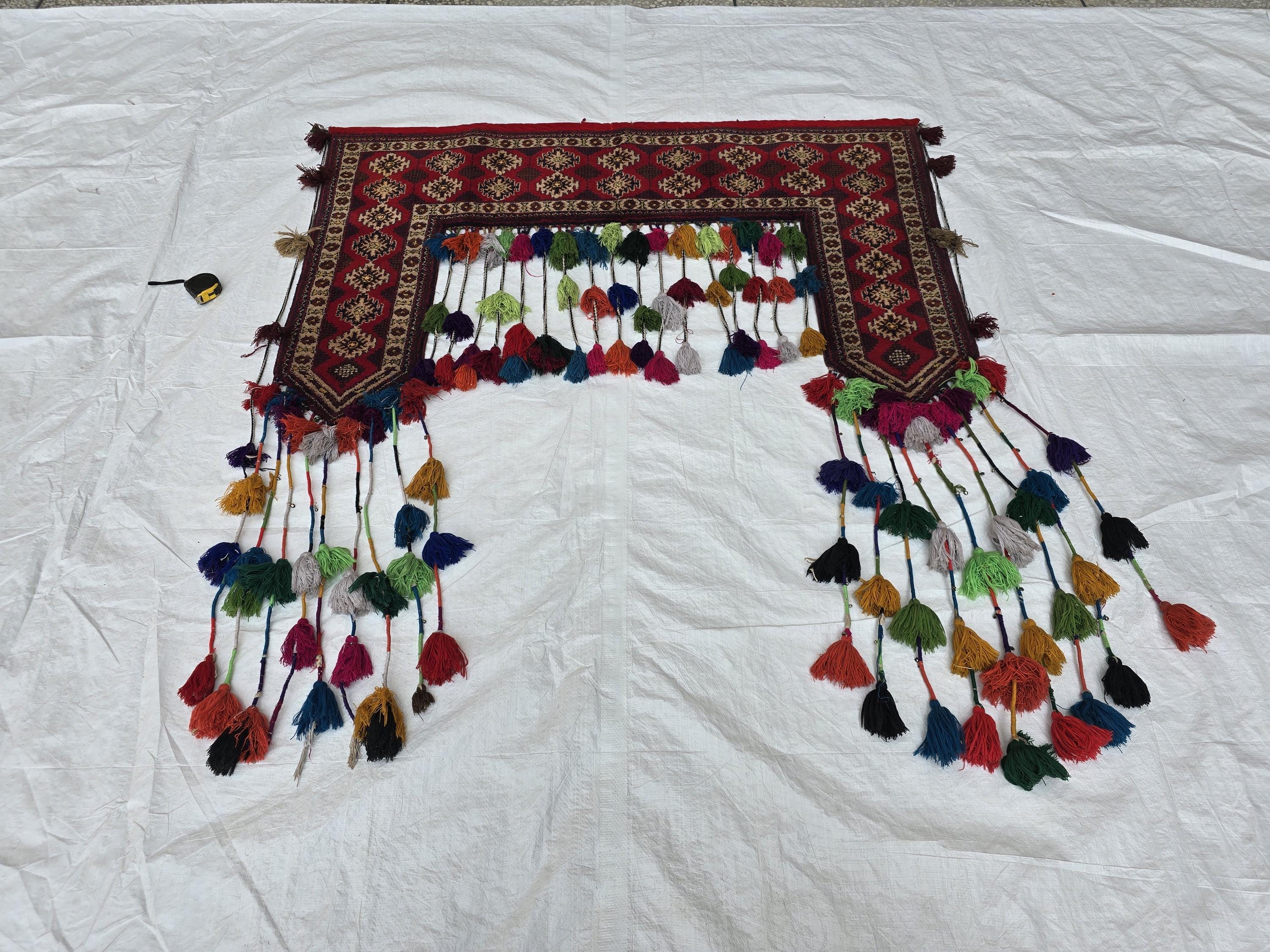 5ft Beautiful Afghan Tribal Wall Hanging Jallarr, Turkmen Wool Home Decor, Living Room Decor, Bedroom Decor, Office Decor