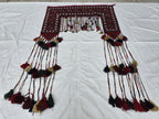 Afghan Handwoven Decorative Tapestry Jalar 4.8ft wide x 6.6ft Length with Long Tassels – Tribal Wall Hanging / Doorway Textile, Home Decor
