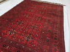 6x9 Vintage From 70s, Afghan Handmade Bukhara Pattern Rug, Turkmen Geometric Wool Floor Rug, Collectible Rug, Living Room, Bedroom Rug