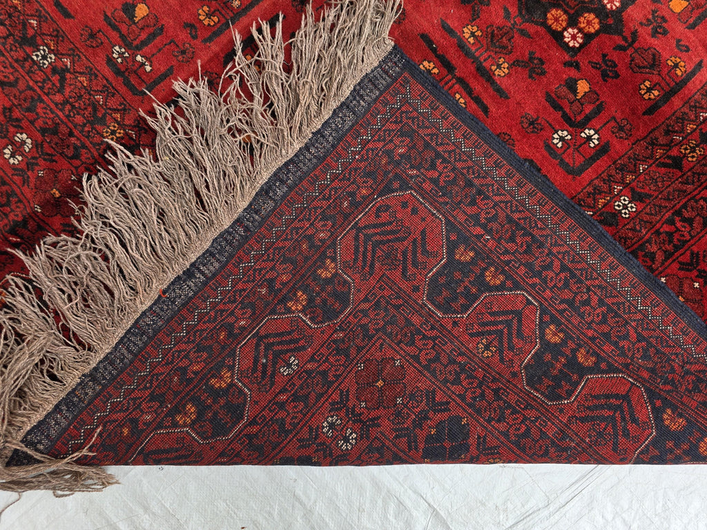 6x9 Vintage From 70s, Afghan Handmade Bukhara Pattern Rug, Turkmen Geometric Wool Floor Rug, Collectible Rug, Living Room, Bedroom Rug