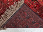 6x9 Vintage From 70s, Afghan Handmade Bukhara Pattern Rug, Turkmen Geometric Wool Floor Rug, Collectible Rug, Living Room, Bedroom Rug