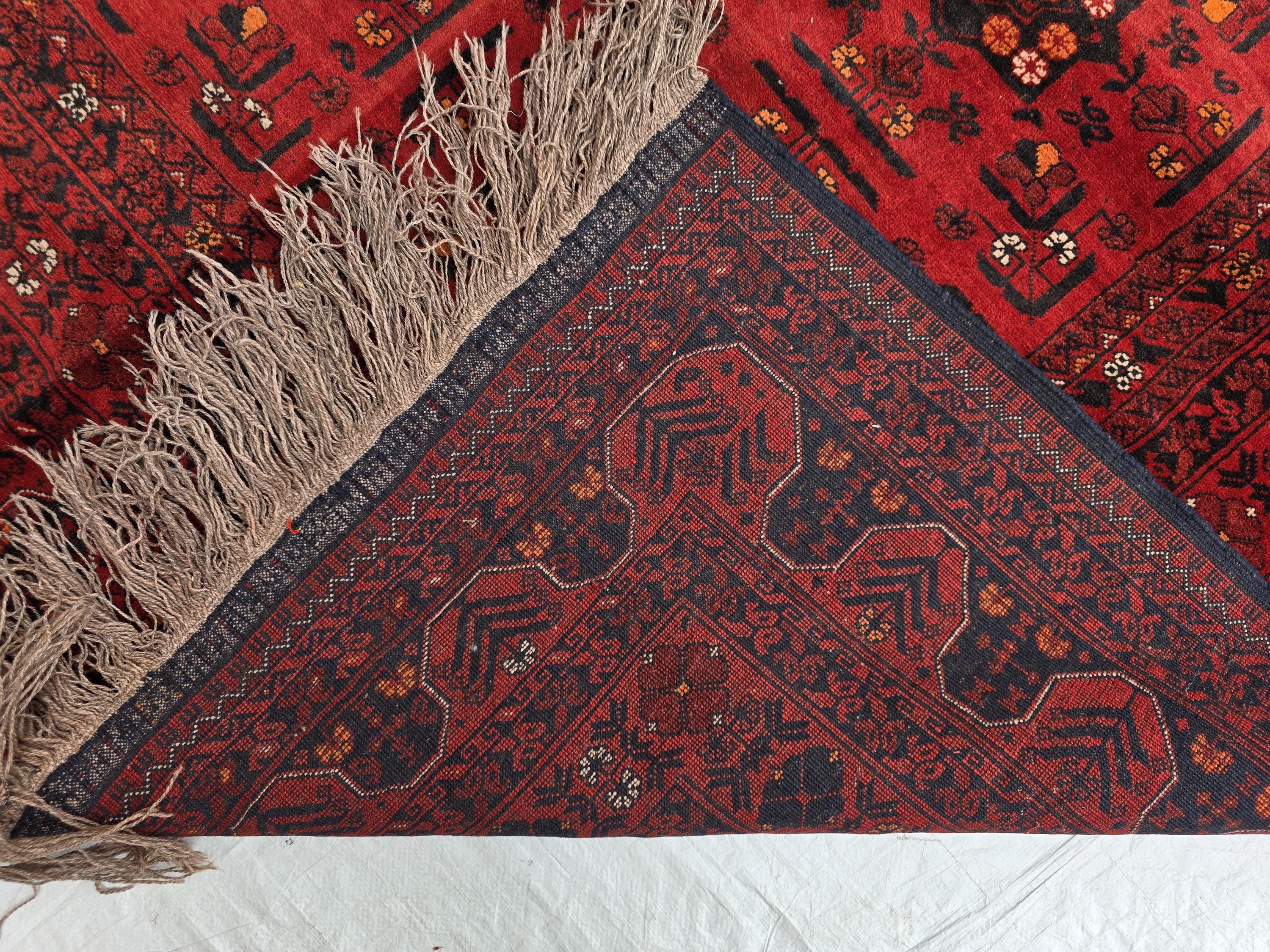 6x9 Vintage From 70s, Afghan Handmade Bukhara Pattern Rug, Turkmen Geometric Wool Floor Rug, Collectible Rug, Living Room, Bedroom Rug