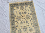 3x8ft Afghan Tribal Handwoven Hallway Rug, Turkmen Oriental Beige Wool Rug, Home Decor, Corridor Rug, Living Room Rug, Narrow Rug