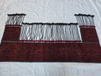 Handmade Afghan Tribal Wall Hanging Rug – 7ft Decorative Wool Textile with Tassels, Traditional Ethnic Design, Vintage Home Decor, Doorway