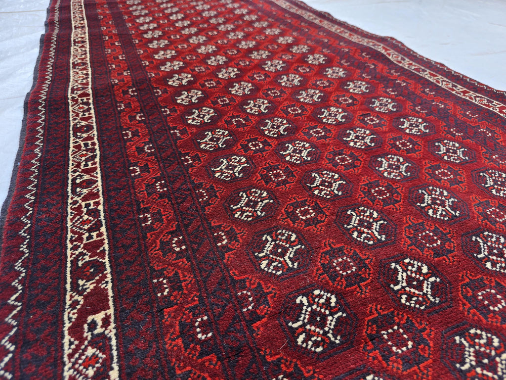 3x12ft Afghan Handmade Hallway Runner Rug – Oriental Wool Carpet, Tribal Long Runner, Boho Decor, Narrow Area Rug, Entryway, Soft High Pile